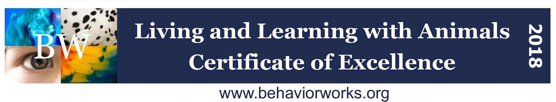 Living and Learning with Animals Certificate of Excellence 2018
